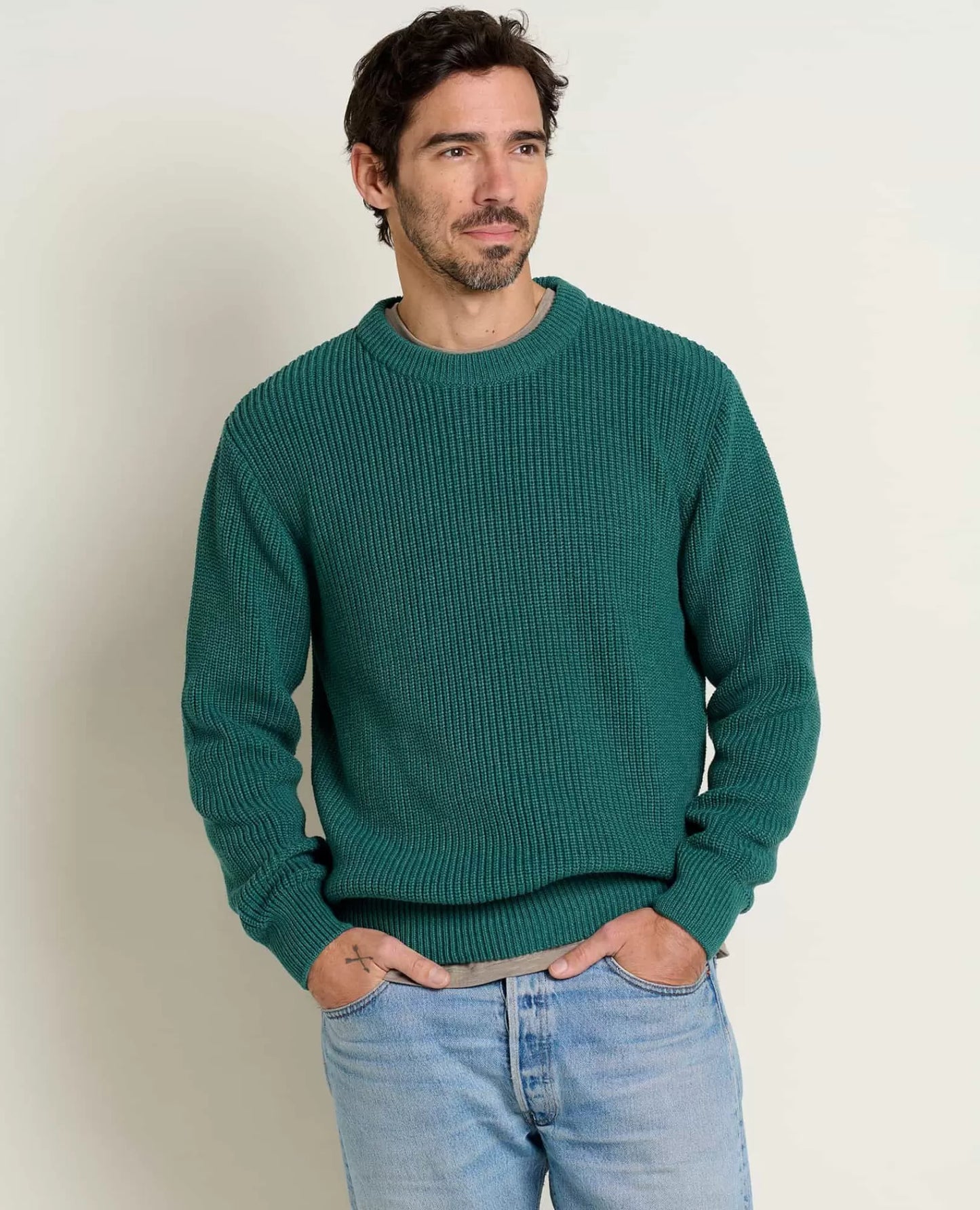Butte Crew Sweater for Men - Soft Knit Casual Sweater Jacket Layer, Comfortable Everyday Outdoor Wear