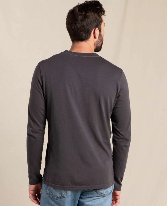Men's Long Sleeve Crew Neck T-Shirt | Soft Cotton Casual Everyday Basic Tee