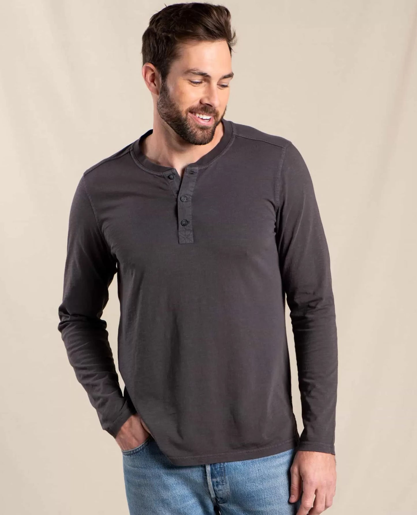 Men's Long Sleeve Crew Neck T-Shirt | Soft Cotton Casual Everyday Basic Tee