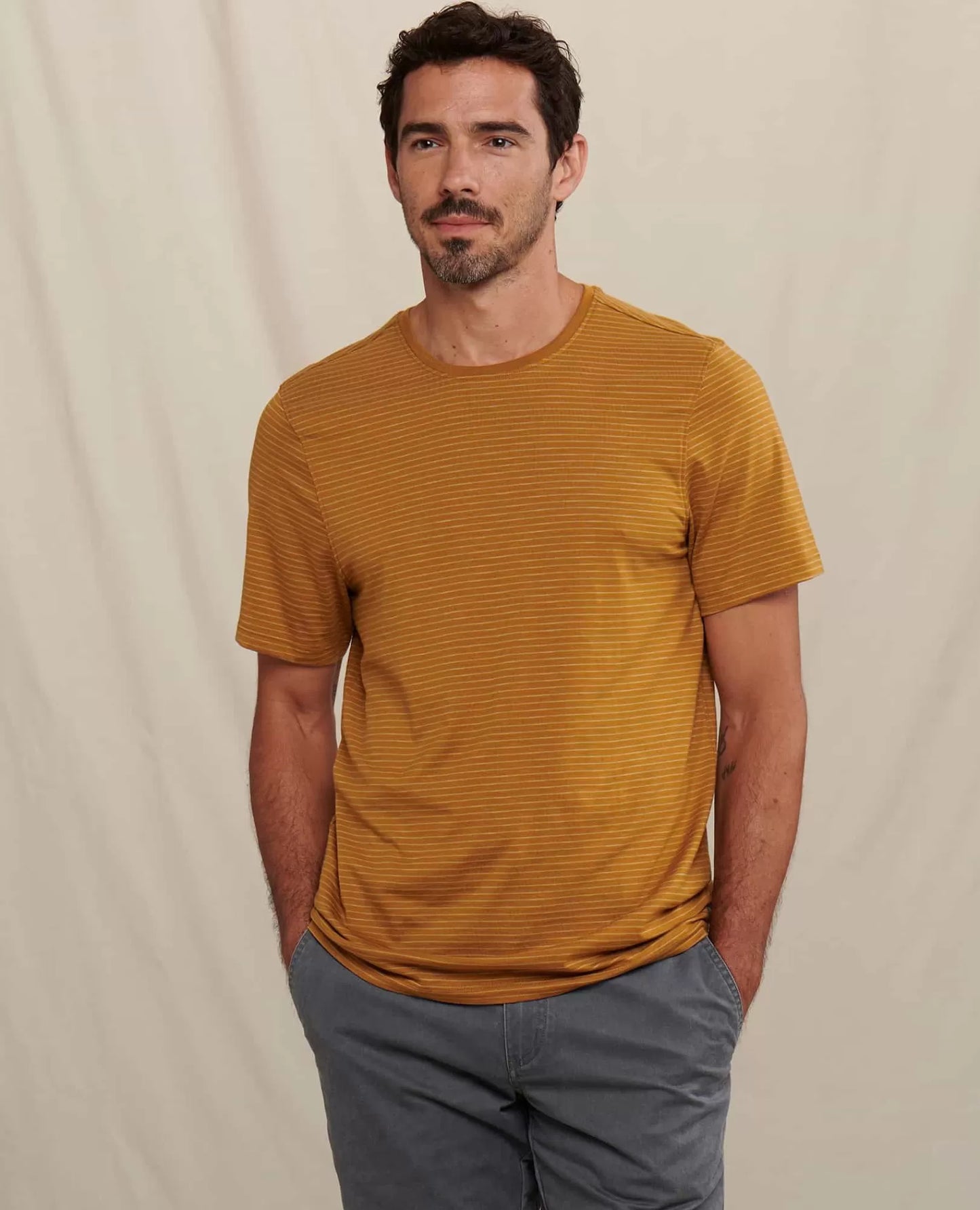 Men's Long Sleeve Crew Neck T-Shirt | Soft Cotton Casual Everyday Basic Tee
